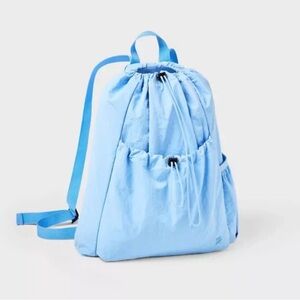 All In Motion 20L Cinch Backpack Adjustable Straps Water Repellent - Light Blue